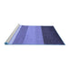 Sideview of Machine Washable Abstract Blue Contemporary Rug, wshcon336blu