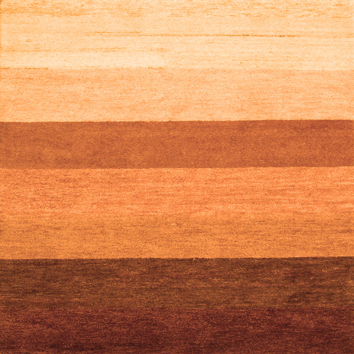 Round Machine Washable Abstract Orange Contemporary Area Rugs, wshcon336org