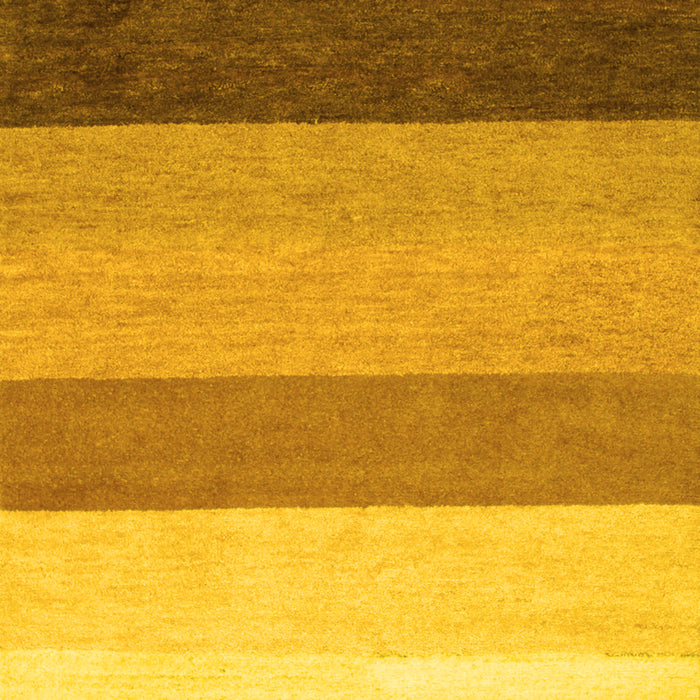 Machine Washable Abstract Yellow Contemporary Rug, wshcon336yw