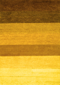 Abstract Yellow Contemporary Rug, con336yw