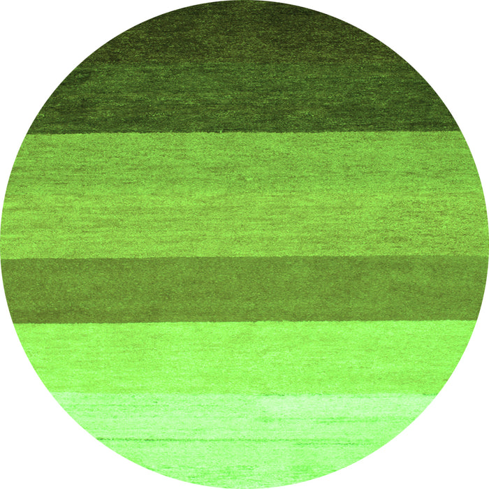 Square Abstract Green Contemporary Rug, con336grn