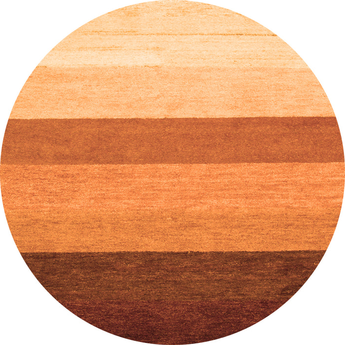 Square Abstract Orange Contemporary Rug, con336org