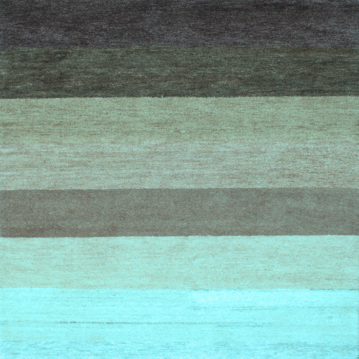 Square Abstract Light Blue Contemporary Rug, con336lblu