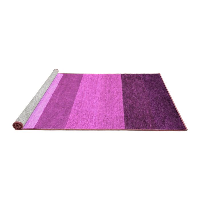 Sideview of Machine Washable Abstract Purple Contemporary Area Rugs, wshcon336pur