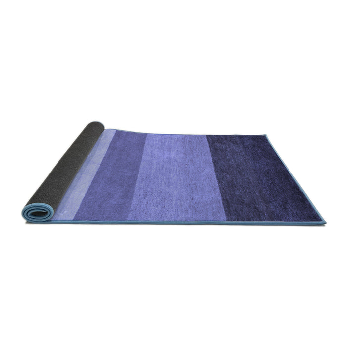 Sideview of Abstract Blue Contemporary Rug, con336blu