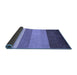 Sideview of Abstract Blue Contemporary Rug, con336blu