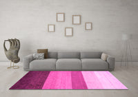 Machine Washable Abstract Pink Contemporary Rug, wshcon336pnk