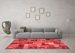 Transitional Red Washable Rugs