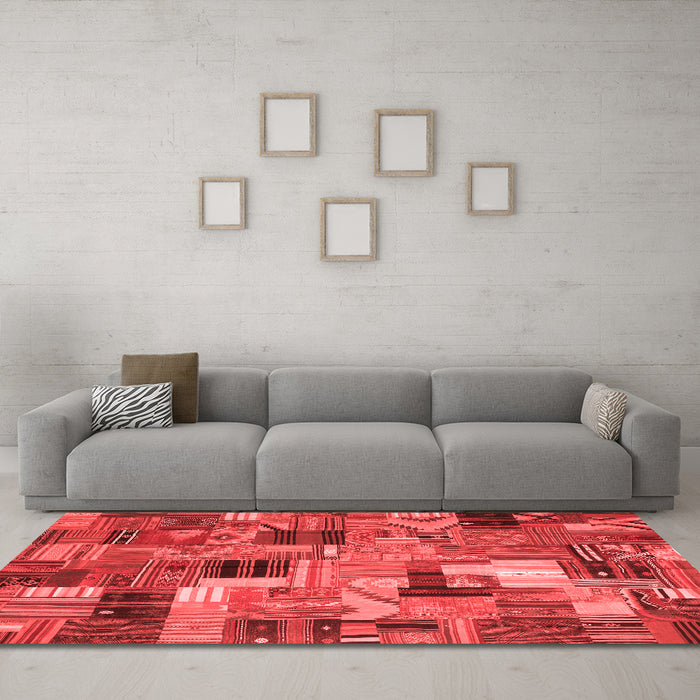 Transitional Red Washable Rugs