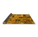 Sideview of Patchwork Yellow Transitional Rug, con337yw