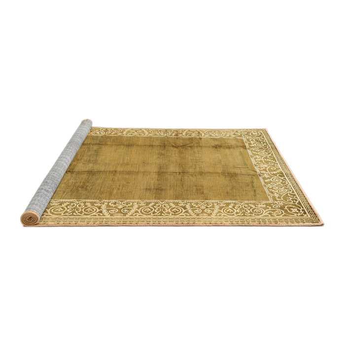 Serging Thickness of Machine Washable Contemporary Sedona Brown Rug, wshcon338