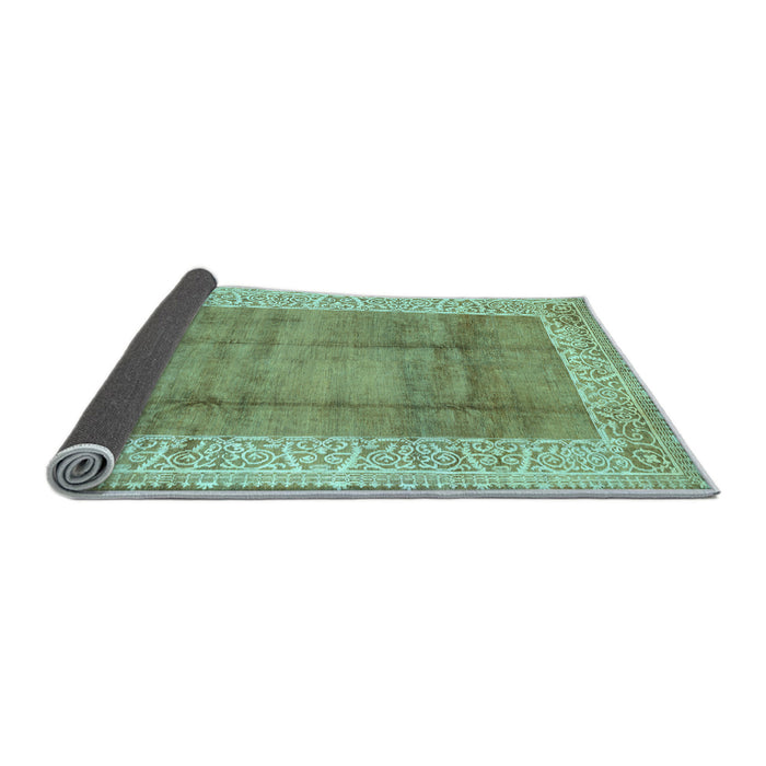 Sideview of Abstract Light Blue Contemporary Rug, con338lblu