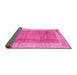 Sideview of Abstract Pink Contemporary Rug, con338pnk