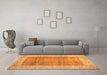 Machine Washable Abstract Orange Contemporary Area Rugs in a Living Room, wshcon338org