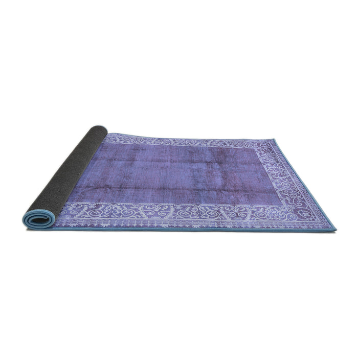Sideview of Abstract Blue Contemporary Rug, con338blu