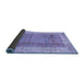 Sideview of Abstract Blue Contemporary Rug, con338blu