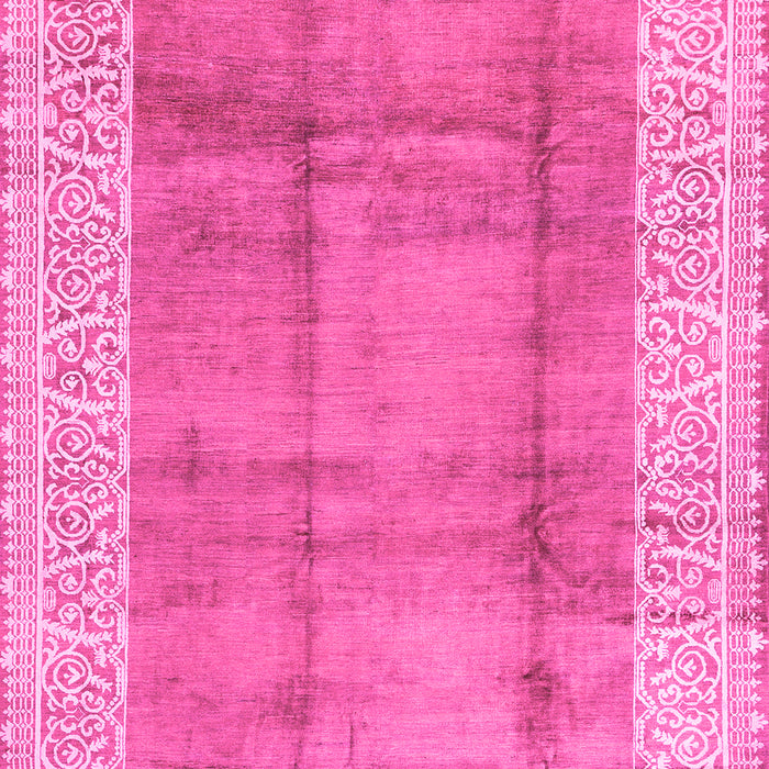 Machine Washable Abstract Pink Contemporary Rug, wshcon338pnk