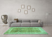 Machine Washable Abstract Turquoise Contemporary Area Rugs in a Living Room,, wshcon338turq