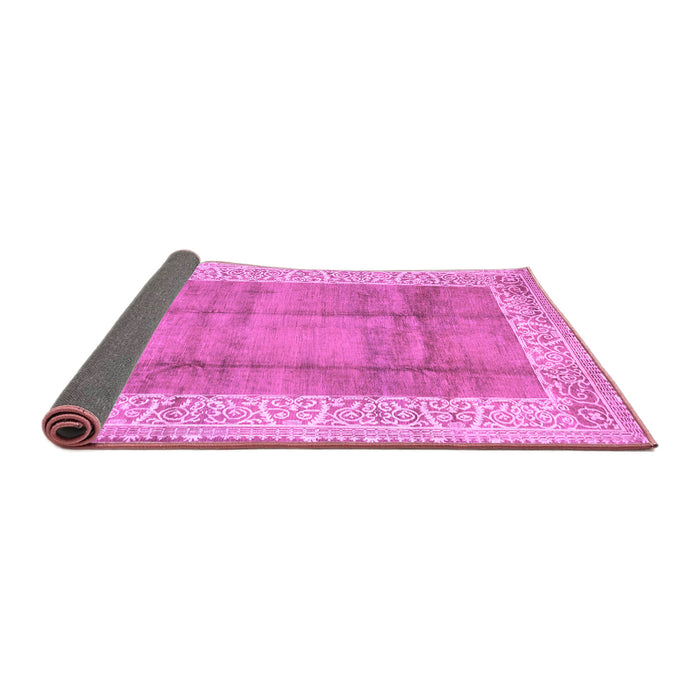 Sideview of Abstract Purple Contemporary Rug, con338pur
