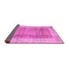 Sideview of Abstract Purple Contemporary Rug, con338pur