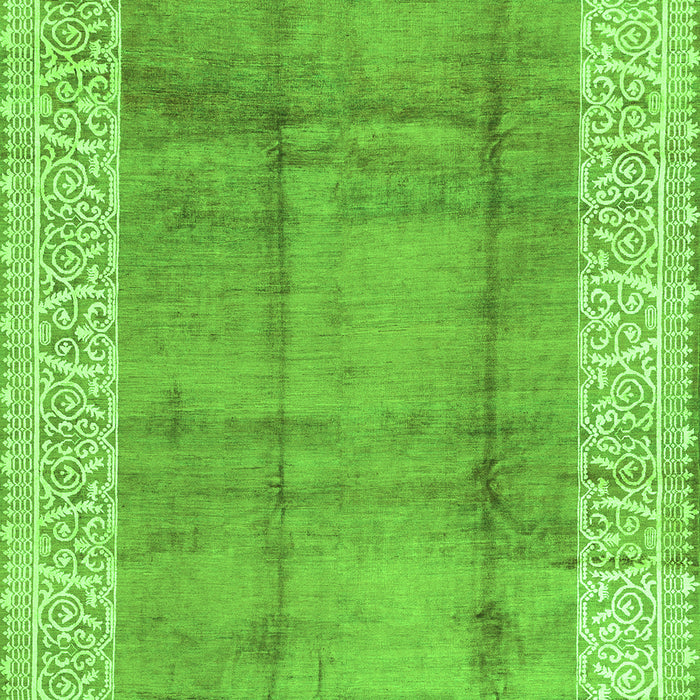 Serging Thickness of Machine Washable Abstract Green Contemporary Area Rugs, wshcon338grn