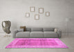 Machine Washable Abstract Purple Contemporary Area Rugs in a Living Room, wshcon338pur