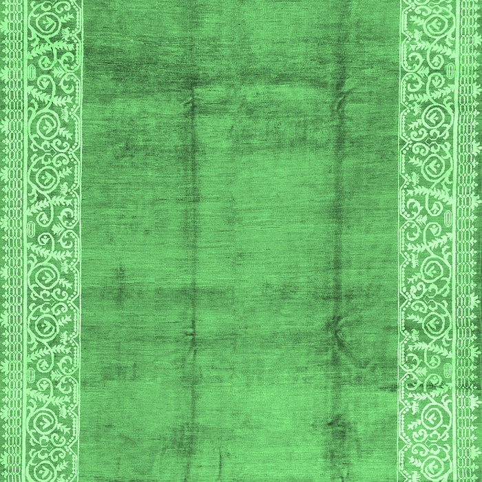 Machine Washable Abstract Emerald Green Contemporary Area Rugs, wshcon338emgrn