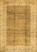 Machine Washable Abstract Brown Contemporary Rug, wshcon338brn