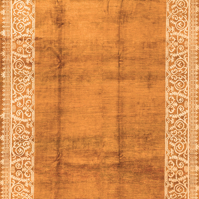 Abstract Orange Contemporary Rug, con338org