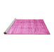 Sideview of Machine Washable Abstract Pink Contemporary Rug, wshcon339pnk