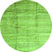 Machine Washable Abstract Green Contemporary Area Rugs, wshcon339grn