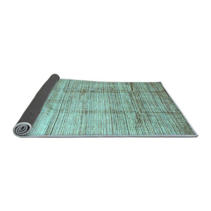 Sideview of Abstract Light Blue Contemporary Rug, con339lblu