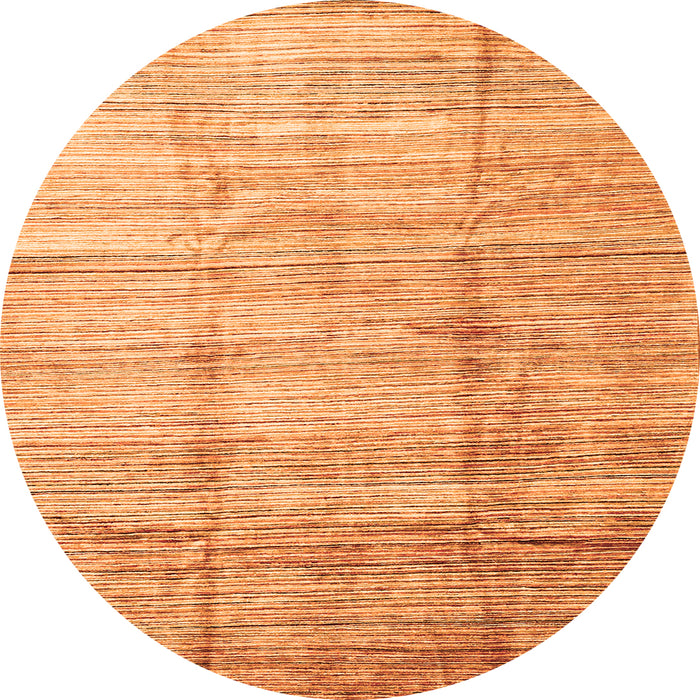 Square Abstract Orange Contemporary Rug, con339org