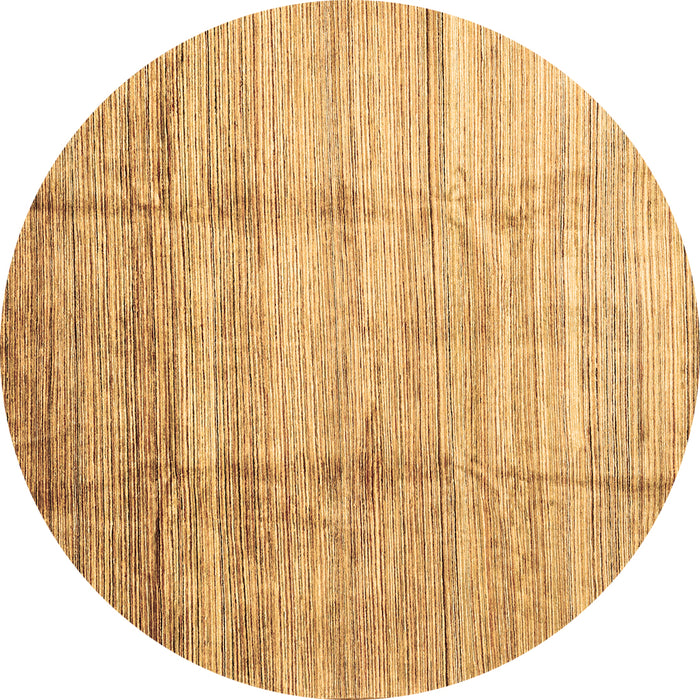 Round Abstract Brown Contemporary Rug, con339brn
