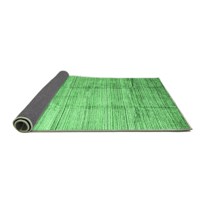 Sideview of Abstract Emerald Green Contemporary Rug, con339emgrn