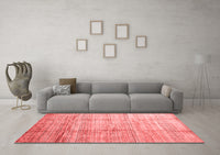 Machine Washable Abstract Red Contemporary Rug, wshcon339red