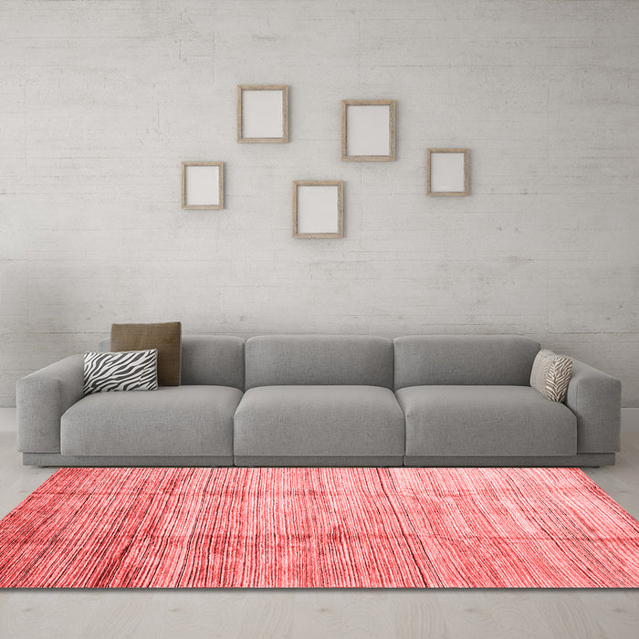 Contemporary Red Washable Rugs