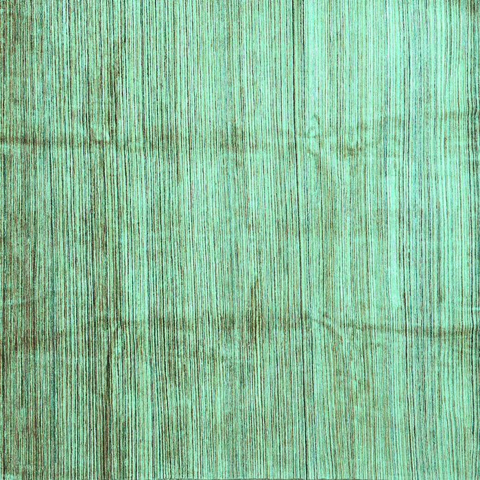 Square Machine Washable Abstract Turquoise Contemporary Area Rugs, wshcon339turq