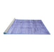 Sideview of Machine Washable Abstract Blue Contemporary Rug, wshcon339blu