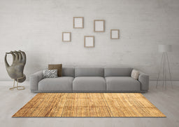 Machine Washable Abstract Brown Contemporary Rug in a Living Room,, wshcon339brn