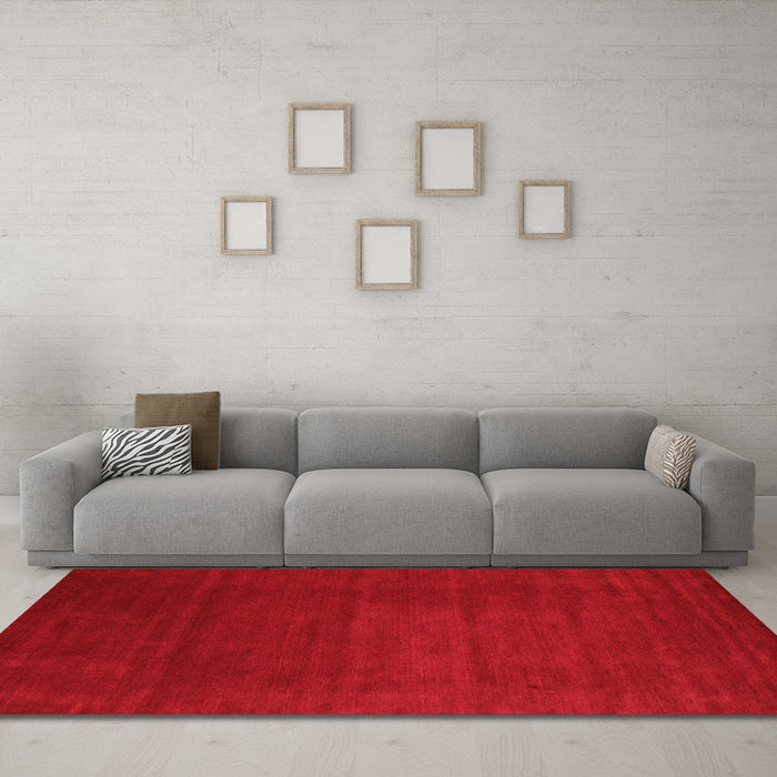 Contemporary Red Washable Rugs