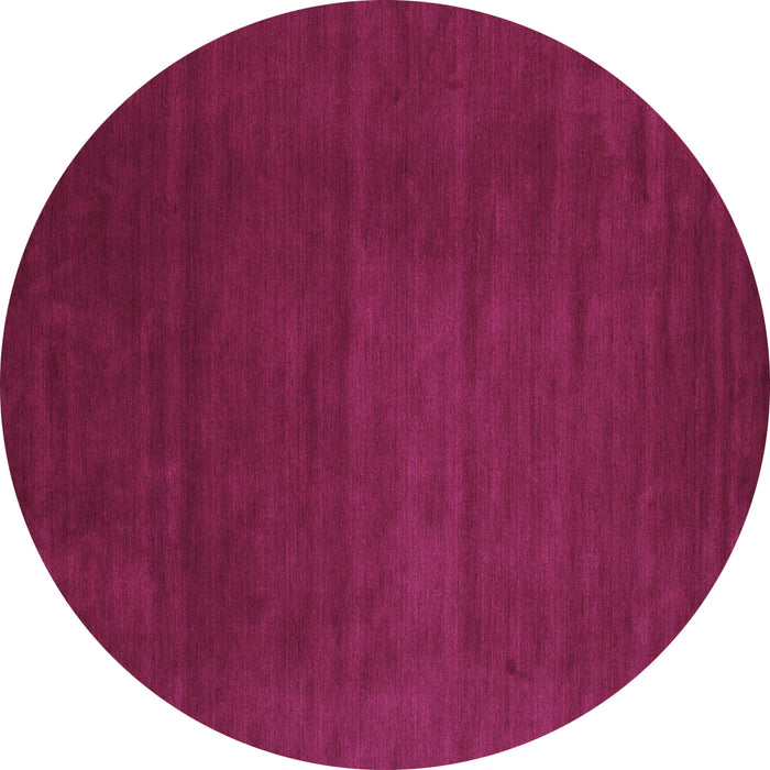 Round Abstract Purple Contemporary Rug, con33pur