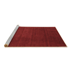 Sideview of Machine Washable Abstract Brown Contemporary Rug, wshcon33brn