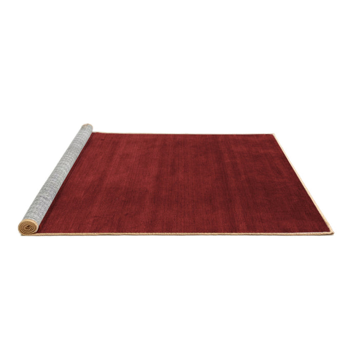 Sideview of Machine Washable Abstract Brown Contemporary Rug, wshcon33brn