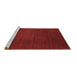 Sideview of Machine Washable Abstract Brown Contemporary Rug, wshcon33brn