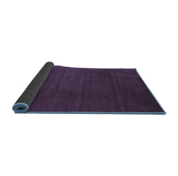 Sideview of Abstract Blue Contemporary Rug, con33blu