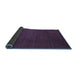 Sideview of Abstract Blue Contemporary Rug, con33blu