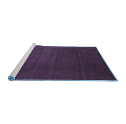 Sideview of Machine Washable Abstract Blue Contemporary Rug, wshcon33blu
