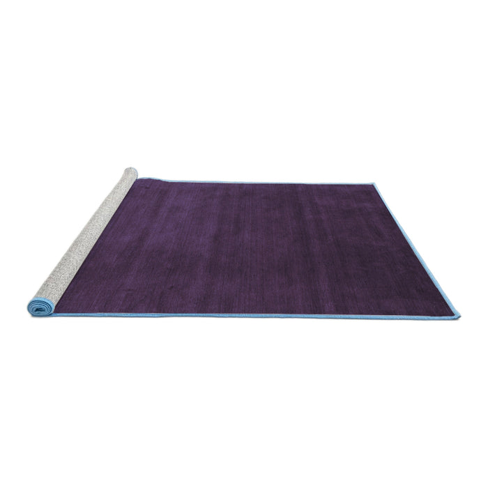 Sideview of Machine Washable Abstract Blue Contemporary Rug, wshcon33blu