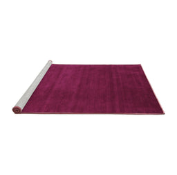 Sideview of Machine Washable Abstract Purple Contemporary Area Rugs, wshcon33pur